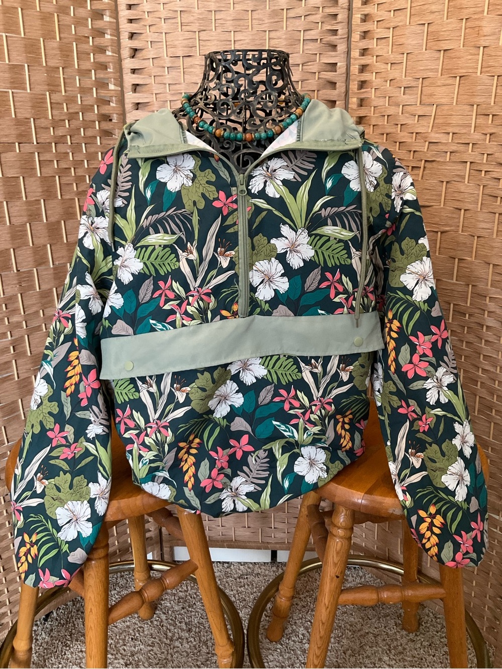 🌺Tropical Floral Hooded Windbreaker